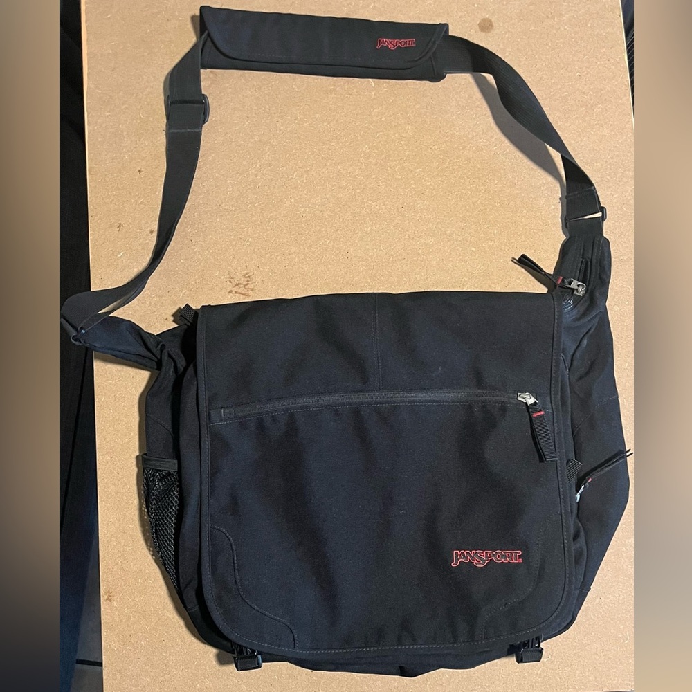 JanSport Elefunk Black Messenger Bag